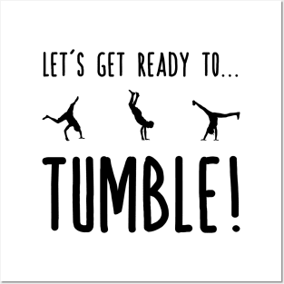 Let's Get Ready To Tumble - Gymnastics Flips Silhouettes Posters and Art